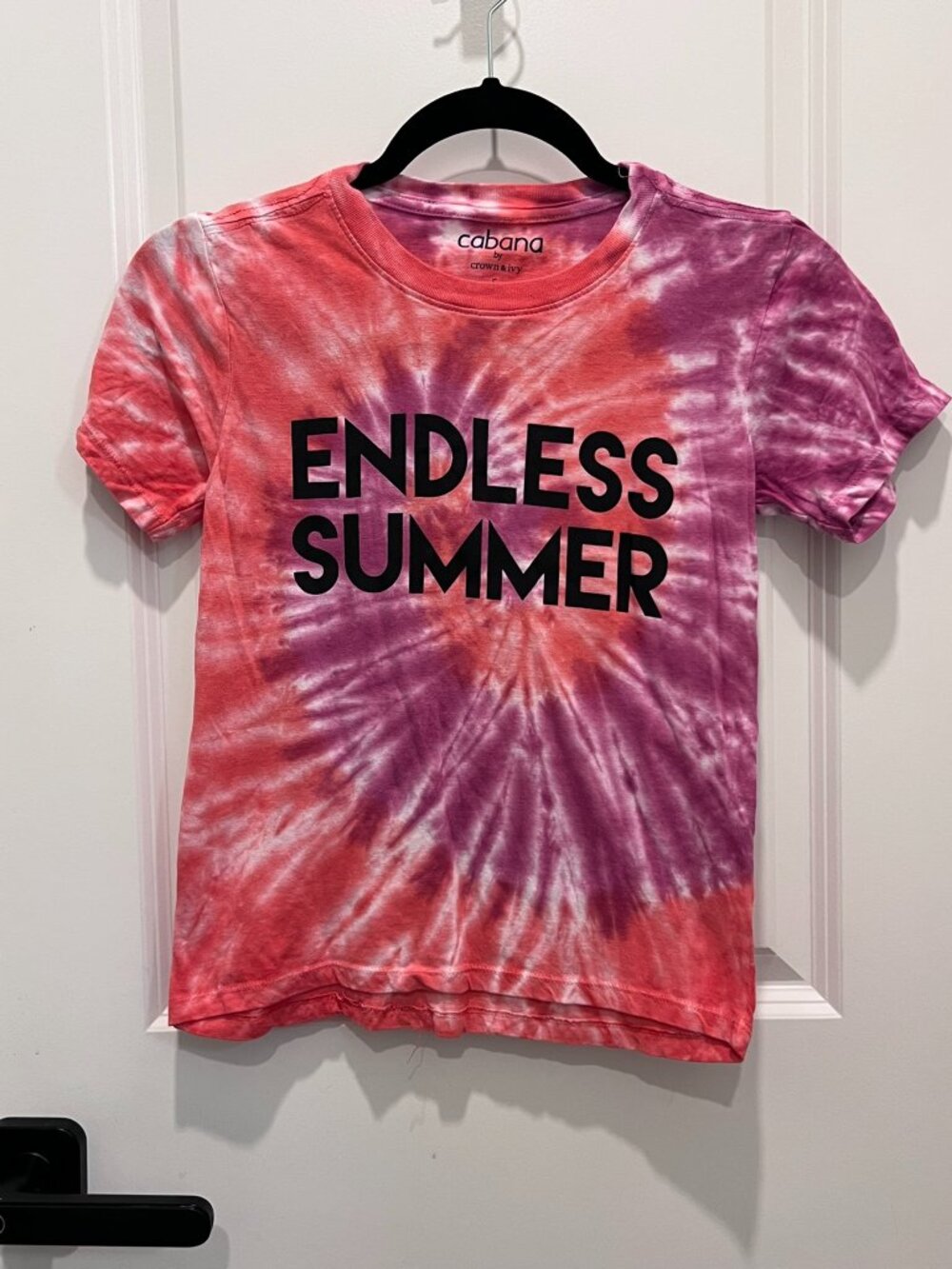 2/$18 💥🆕 Cabana Pink/Purple Tie Dye Endless Summer Graphic Tee | Small | 7028